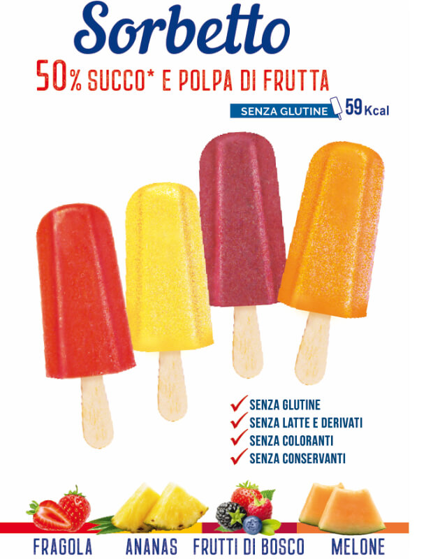 Sorbetto con succo di frutta